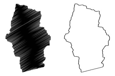 Bonito Belediyesi (Bahia Eyaleti, Brezilya Federatif Cumhuriyeti) harita vektör çizimi, çizim Bonito haritası