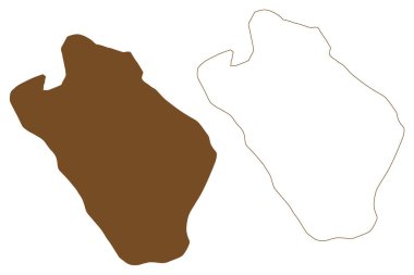 Greely Adası (Rusya, Rusya Federasyonu, Franz Josef Land takımadaları) harita vektör çizimi, çizim Ostrov Grili haritası