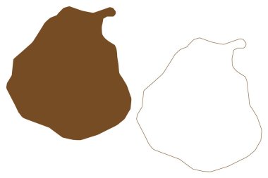 Rainer Adası (Rusya, Rusya Federasyonu, Franz Josef Land takımadaları) harita vektör çizimi, çizim Rainier veya Ostrov Raynyera haritası