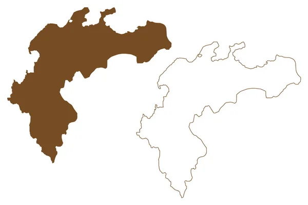 Ilha Faro Reino Suécia Mapa Ilustração Vetorial Rabiscos Mapa Faro —  Vetores de Stock