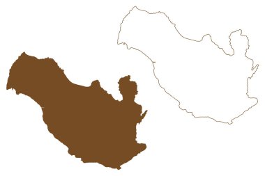 Grytoya Adası (Norveç Krallığı) harita vektör çizimi, çizim çizimi Rivttek haritası