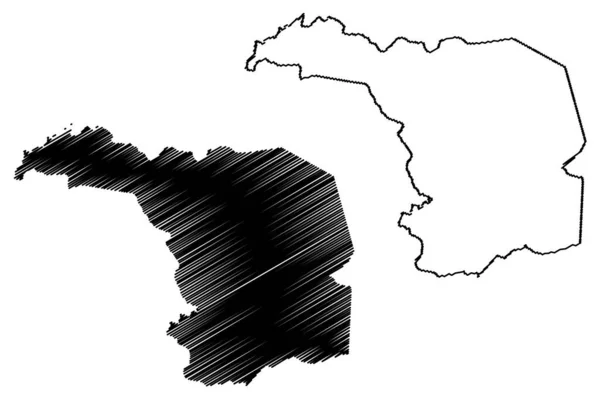 Cacule Municipality Bahia State Municipalities Brazil Federative Republic Brazil Map — Vector de stock