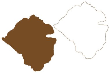 Rum Adası (Büyük Britanya Birleşik Krallığı ve Kuzey İrlanda, İskoçya, İç Hebrid) harita vektör çizimi, Rhum haritası çizimi