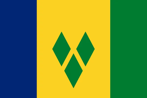 National Flag Saint Vincent Grenadines Kanada Soluk Üçlü Bandı Mavi — Stok Vektör