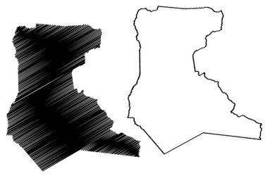 Canudos belediyesi (Bahia Eyaleti, Brezilya Federatif Cumhuriyeti) harita vektör çizimi, kroki Canudos haritası
