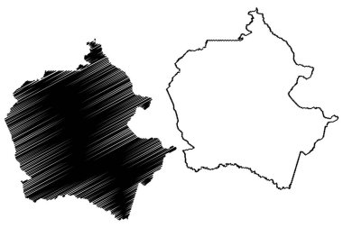 Capixaba Belediyesi (Acre state, Belediyeleri, Brezilya Federatif Cumhuriyeti) harita vektör çizimi, çizim çizimi Capixaba haritası