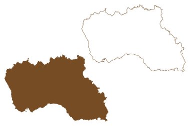 Santa Maria Adası (Azores Takımadası, Portekiz, Portekiz Cumhuriyeti) harita vektör çizimi, çizim Ilha Güneş Adası haritası