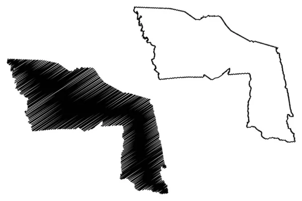 Gmina Cansancao Stan Bahia Gminy Brazylii Federacyjna Republika Brazylii Mapa — Wektor stockowy