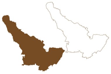 Brüksel Adası (Yunanistan Cumhuriyeti, Yunanistan, Ege Denizi) harita vektör ilüstrasyonları, çizimler