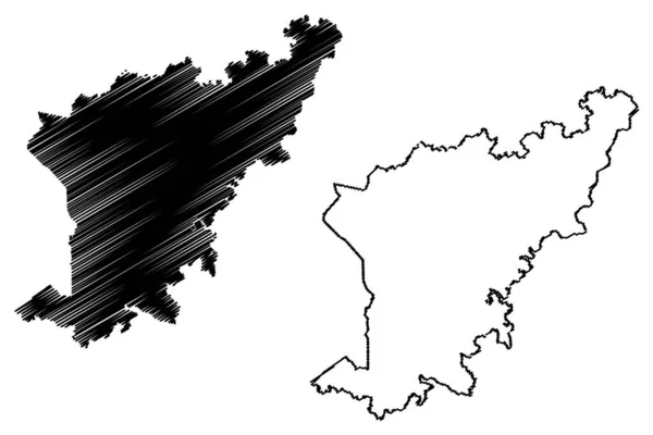 Карайбаська Комуна Штат Баїя Муніципалітети Бразилії Федеративна Республіка Бразилії Картографічна — стоковий вектор
