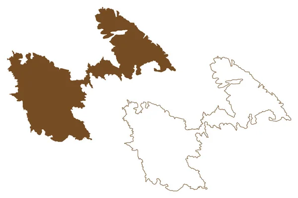 Isola Astypalaia Repubblica Ellenica Grecia Mar Egeo Mappa Vettoriale Illustrazione — Vettoriale Stock