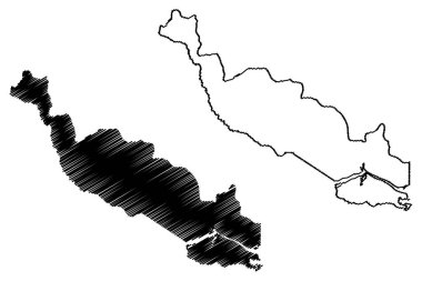 Codajas Belediyesi (Amazonas State, Brazil Belediyeleri, Federatif Brezilya Cumhuriyeti) harita vektör çizimi, çizim çizimi Codajas haritası