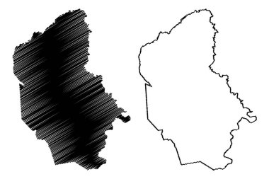 Contendas do Sincora Belediyesi (Bahia Eyaleti, Brezilya Federatif Cumhuriyeti) harita vektör çizimi, çizim Contendas do Sincora haritası