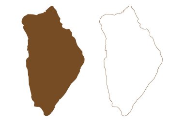 Rolvsoy Adası (Norveç Krallığı) harita vektör çizimi, çizim Rolvsoya veya Gadde-Iccat haritası