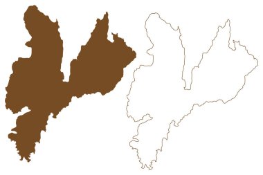 Rebbenesoya Adası (Norveç Krallığı) harita vektör çizimi, çizim Ruobba haritası