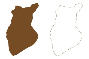 Uloya Adası (Norveç Krallığı) harita vektör çizimi, çizim Ulisuolu haritası