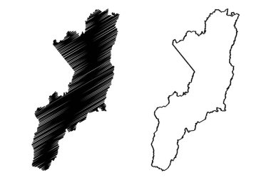 Ibicui belediyesi (Bahia Eyaleti, Brezilya Federatif Cumhuriyeti) harita vektör çizimi, Ibicui haritası çizimi