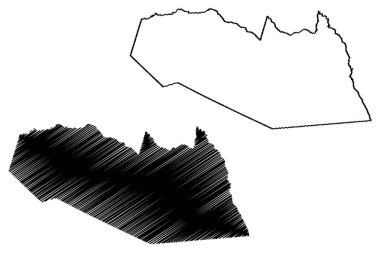 Ipupiara belediyesi (Bahia eyaleti, Brezilya Federatif Cumhuriyeti) harita vektör çizimi, çizim çizimi Ipupiara haritası