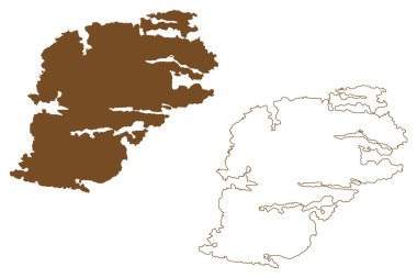 Storlandet Adası (Finlandiya Cumhuriyeti) harita vektör çizimi, çizim çizimi Storlandet haritası