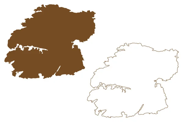 Kyrklandet Island Republic Finland Map Vector Illustration Scribble Sketch Kyrklandet — Stock Vector