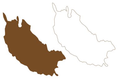 Bolşoy Beryozovy Adası (Rusya, Rusya Federasyonu, Finlandiya Körfezi) harita vektör çizimi, karalama çizimi Ostrov Bolşoy Berezovy haritası