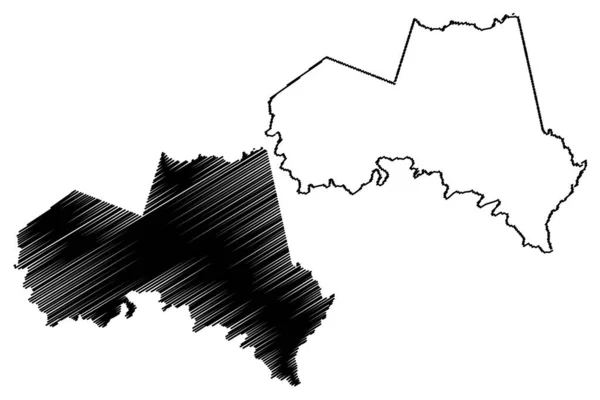 Itapetinga Kommun Delstaten Bahia Brasiliens Kommuner Förbundsrepubliken Brasilien Karta Vektor — Stock vektor
