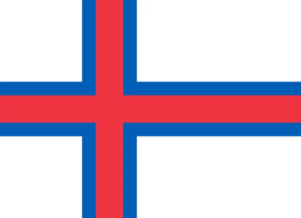 Nationale Vlag Faeröer Faeröer Faeröer Constituerend Land Het Koninkrijk Denemarken — Stockvector