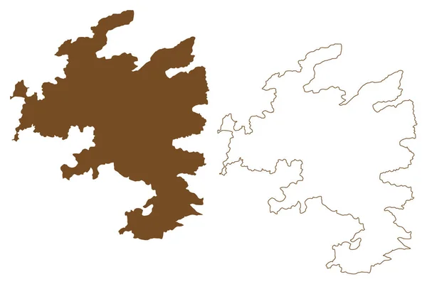 Symi岛 希腊共和国 希腊岛屿 爱琴海 地图矢量图解 速写草图Syme或Simi地图 — 图库矢量图片
