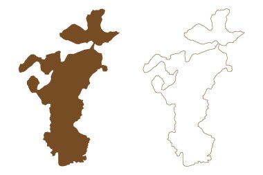 Güney Ronaldsay adası (İngiltere Birleşik Krallığı ve Kuzey İrlanda, İskoçya, Orkney Adaları) harita vektör çizimi, Güney Ronaldsay haritası çizimi