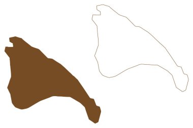 Wahlbergoya Adası (Norveç Krallığı, Svalbard takımadaları) harita vektör çizimi, çizim Wahlbergoya haritası