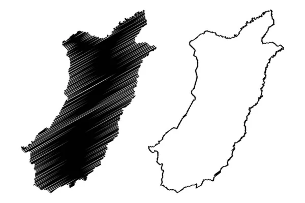 Jordao Obec Stát Acre Obce Brazílie Brazilská Federativní Republika Mapa — Stockový vektor