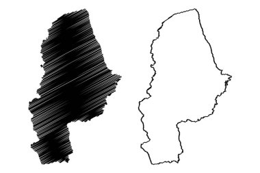 Lencois Belediyesi (Bahia Eyaleti, Brezilya Belediyeleri, Brezilya Federatif Cumhuriyeti) harita vektör çizimi, karalama eşkali Lencois haritası