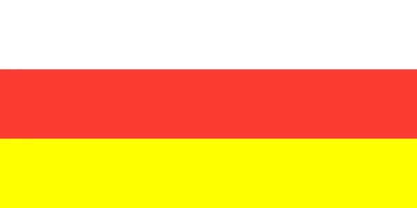 Nationale Vlag Republiek Zuid Ossetië Staat Alania Regio Tskhinvali — Stockvector