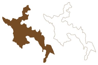 Westray adası (İngiltere Birleşik Krallığı ve Kuzey İrlanda, İskoçya, Orkney Adaları) harita vektör çizimi, Westray harita adasının karalama çizimi