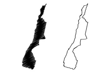 Malhada Belediyesi (Bahia Eyaleti, Brezilya Belediyeleri, Brezilya Federatif Cumhuriyeti) harita vektör ilüstrasyonu, çizim Malhada haritası