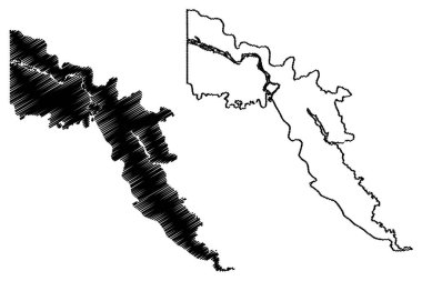 Maraa Belediyesi (Amazonas State, Brazil Belediyeleri, Federatif Brezilya Cumhuriyeti) harita vektör çizimi, karalama çizimi Maraa haritası