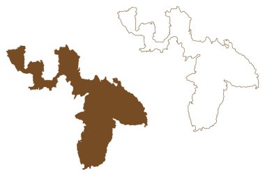 Halsnoy Adası (Norveç Krallığı) harita vektör çizimi, karalama çizimi Halsnoya haritası
