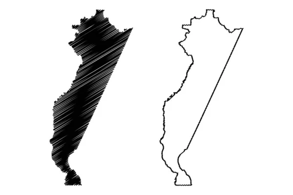 Município Maues Amazonas Municípios Brasil República Federativa Brasil Mapa Ilustração — Vetor de Stock