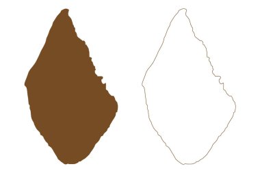 Laukoya Adası (Norveç Krallığı) harita vektör çizimi, çizim Unna Artnas haritası