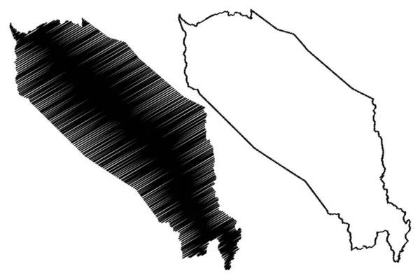 Planalto Kommun Bahia Staten Kommuner Brasilien Förbundsrepubliken Brasilien Karta Vektor — Stock vektor