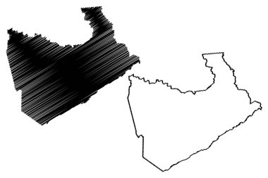 Queimadas Belediyesi (Bahia Eyaleti, Brezilya Belediyeleri, Brezilya Federatif Cumhuriyeti) harita vektör çizimi, çizim Queimadas haritası