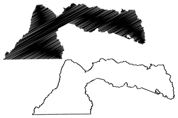 Município Pracuuba Amapa Municípios Brasil República Federativa Brasil Mapa Ilustração — Vetor de Stock