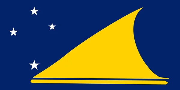 Bandera Nacional Islas Tokelau Islas Unión — Vector de stock
