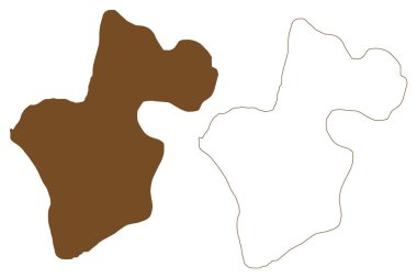 Svinoy Adası (Danimarka Krallığı, Faroe Adaları) harita vektör çizimi, karalama çizimi Svinoy haritası