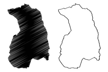 Santa Barbara Belediyesi (Bahia Eyaleti, Brezilya Federatif Cumhuriyeti) harita vektör çizimi, Santa Barbara haritası