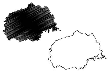 Santo Estevao belediyesi (Bahia Eyaleti, Brezilya Belediyeleri, Brezilya Federatif Cumhuriyeti) harita vektör çizimi, karalama çizimi Santo Estevao harita çizimi