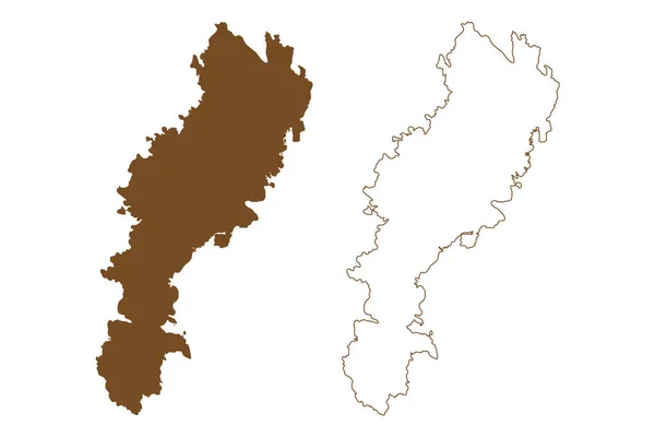 Livonsaari Île République Finlande Illustration Vectorielle Carte Croquis Croquis Croquis — Image vectorielle