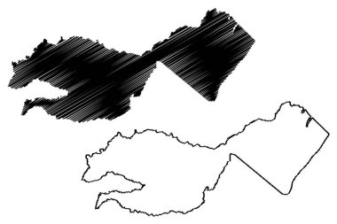 Tapaua belediyesi (Amazon eyaleti, Brezilya Federatif Cumhuriyeti) harita vektör ilüstrasyonu, Tapaua haritası çizimi