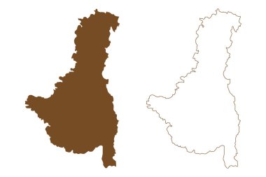 Saria adası (Yunanistan, Yunanistan, Dodekanissos takımadaları) harita vektör çizimi, çizim Sarus veya Saros haritası