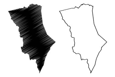 Uibai belediyesi (Bahia Eyaleti, Brezilya Federatif Cumhuriyeti) harita vektör çizimi, çizim Uibai haritası